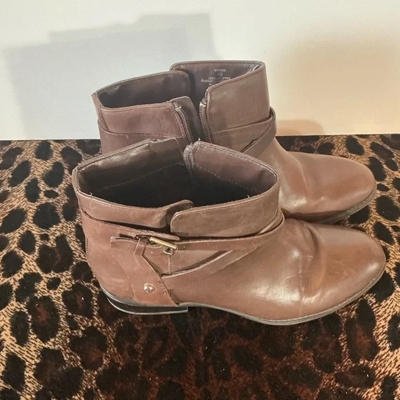 Ralph Lauren Brown Leather Ankle Boots - Picture 2 of 5